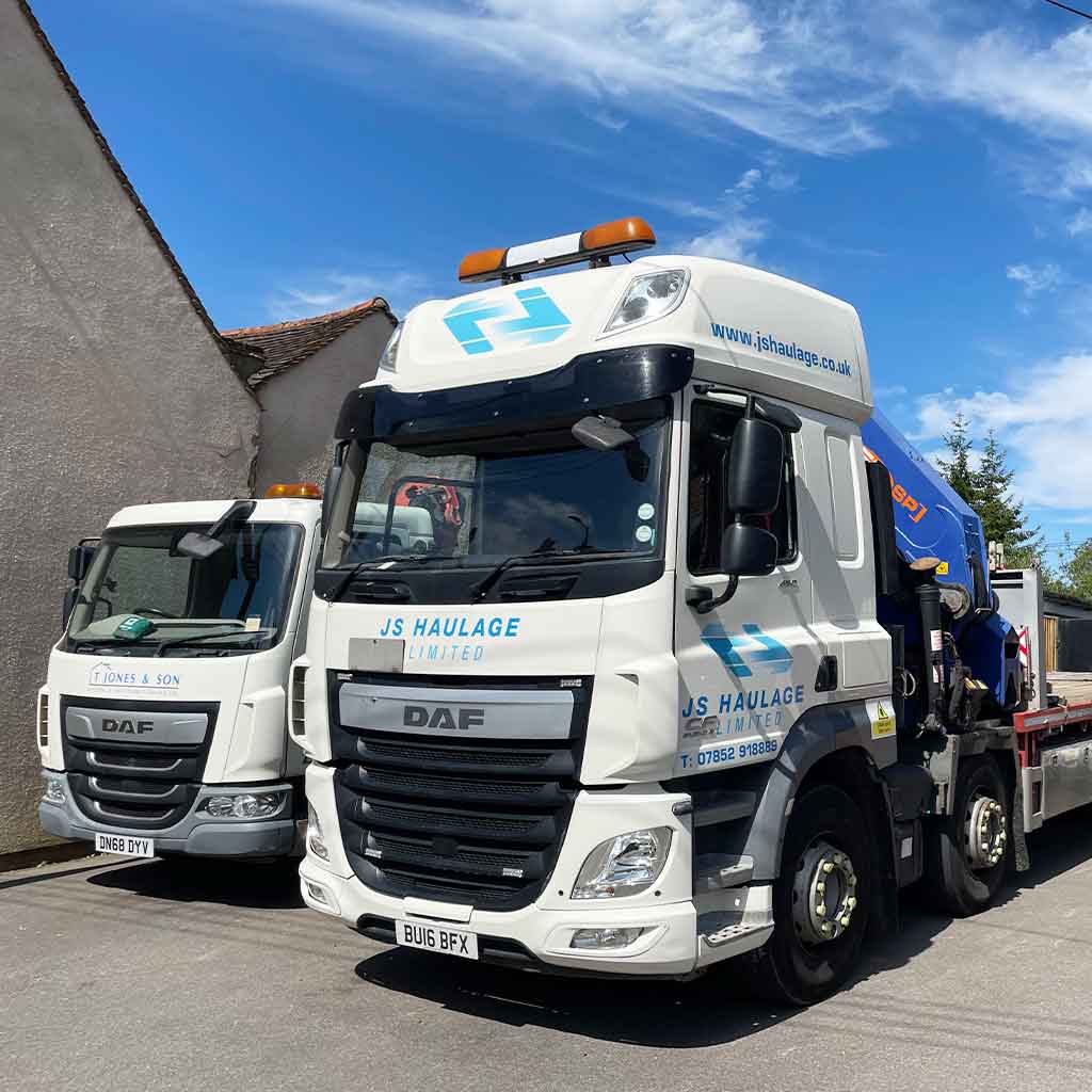 DAF CF460 32 ton cheesewedge beavertail plus we have a Hiab Tipper available for hire